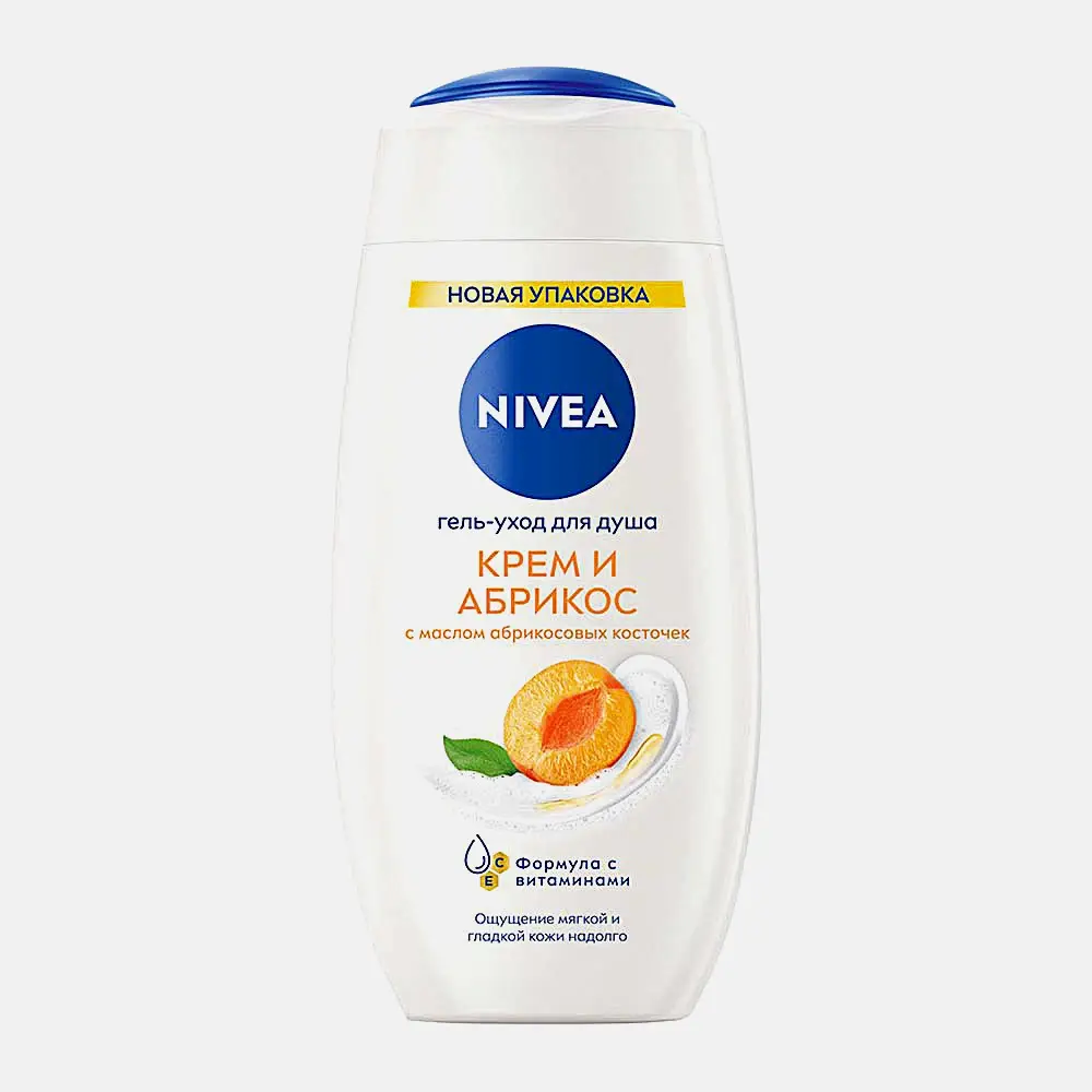 Гель-уход для душа Крем и абрикос NIVEA 250мл Гель-уход для душа Крем и абрикос NIVEA 250мл