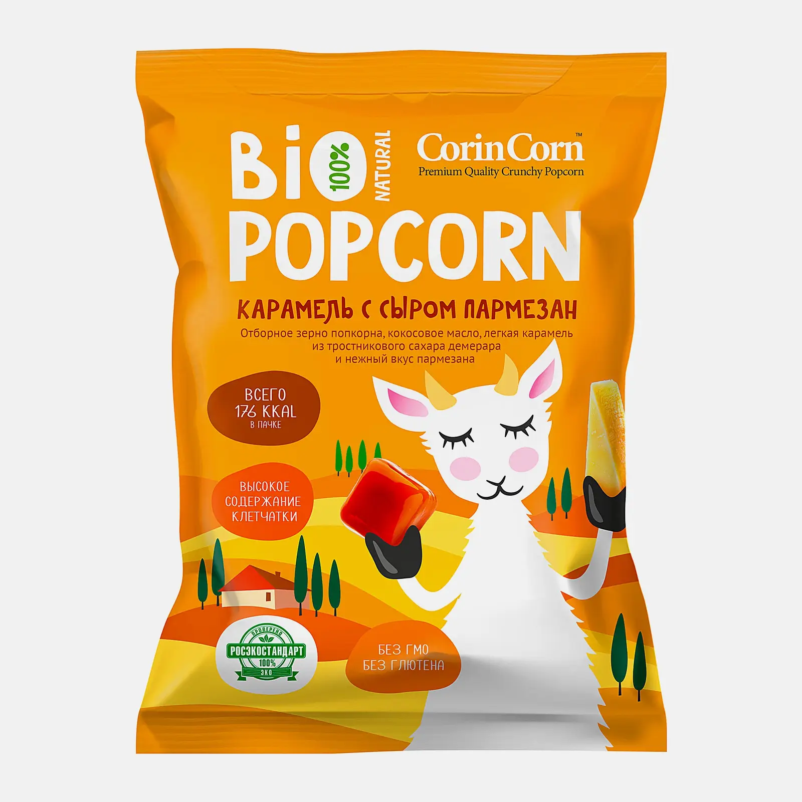 Изображение товара Попкорн Bio Corincorn Пармезан сладко-соленый 40г