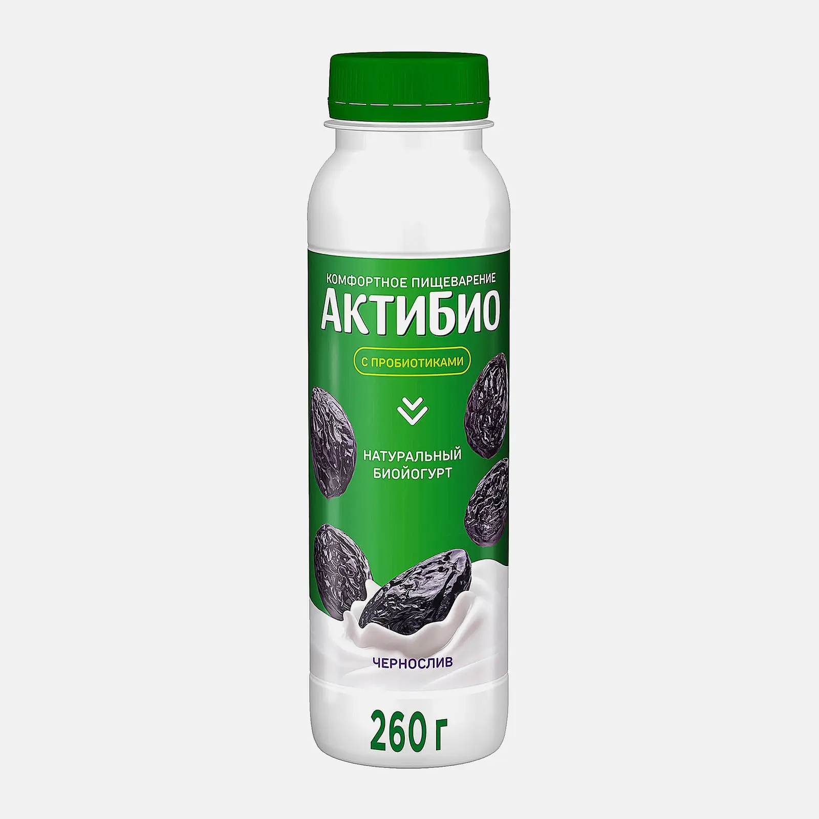 Биойогурт питьевой Актибио с черносливом 1.5% 260г