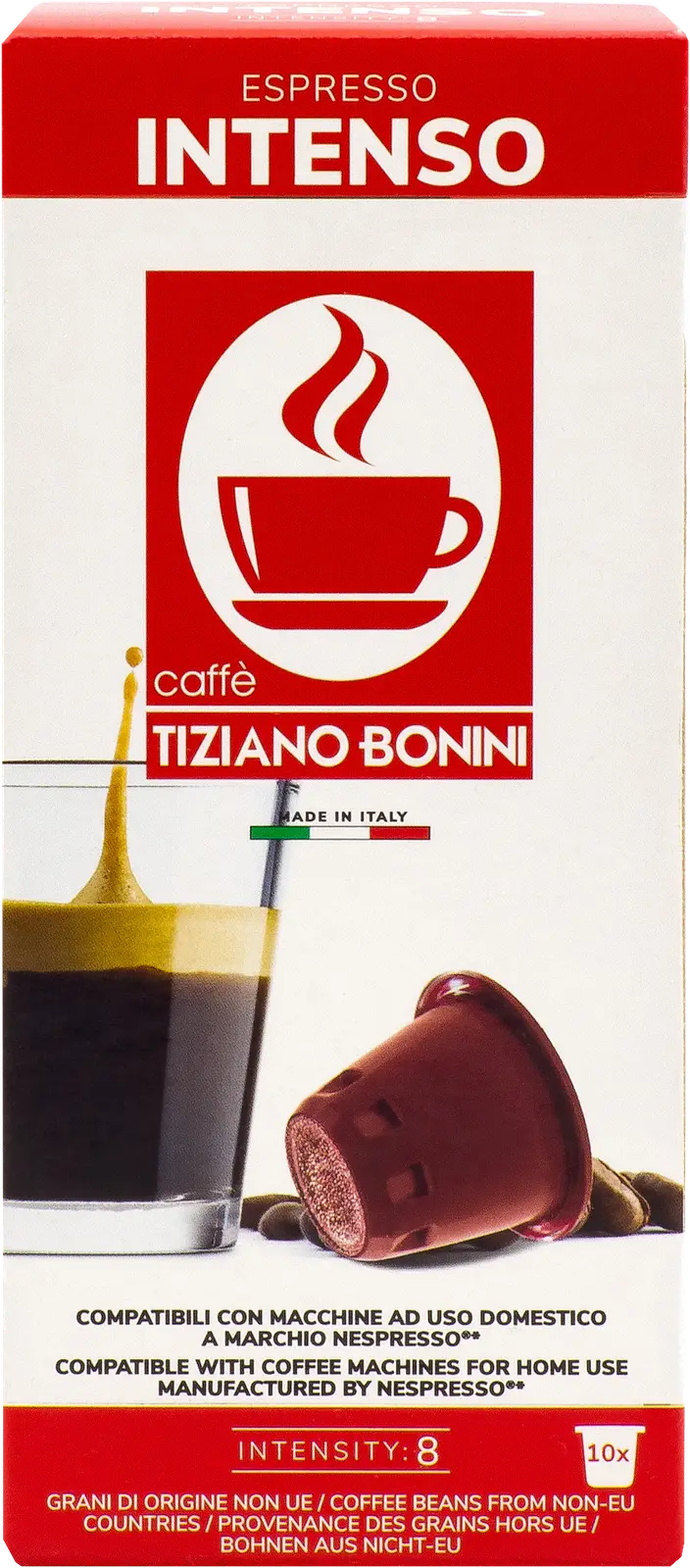 Кофе в капсулах Caffe Tiziano Bonini Intenso Nespesso 10шт — в каталоге на  сайте сети Магнит | Краснодар