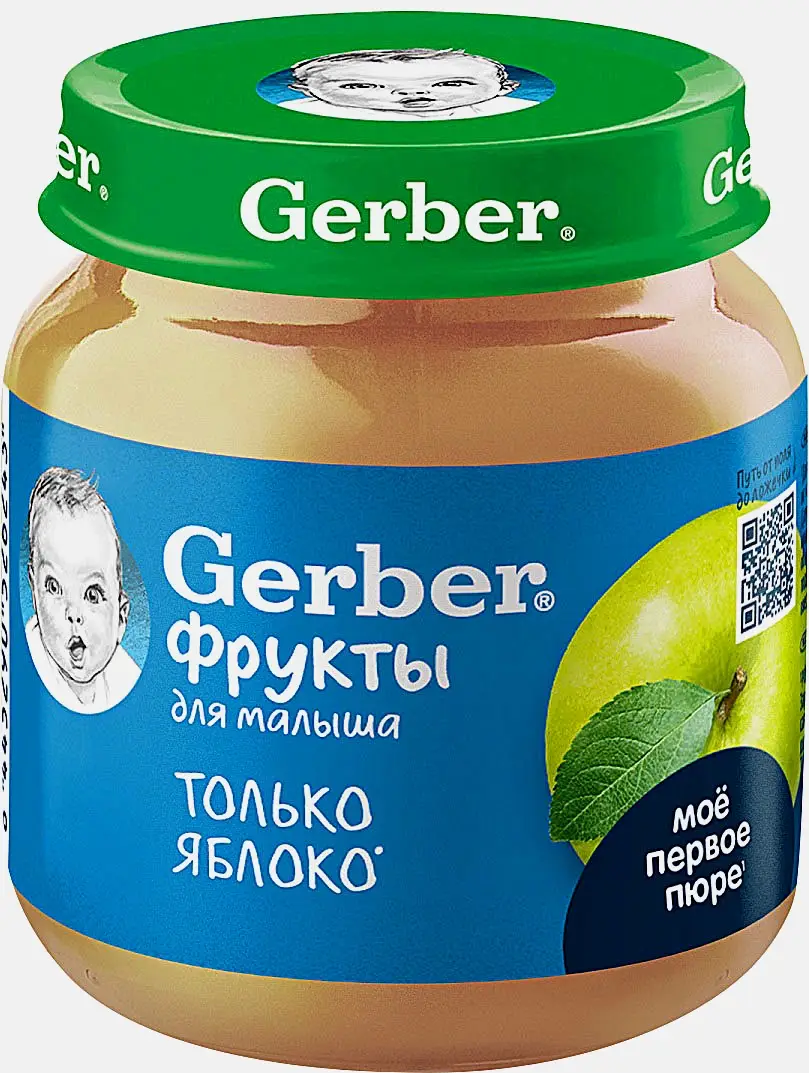 Пюре Gerber яблоко с 4месяцев 125г