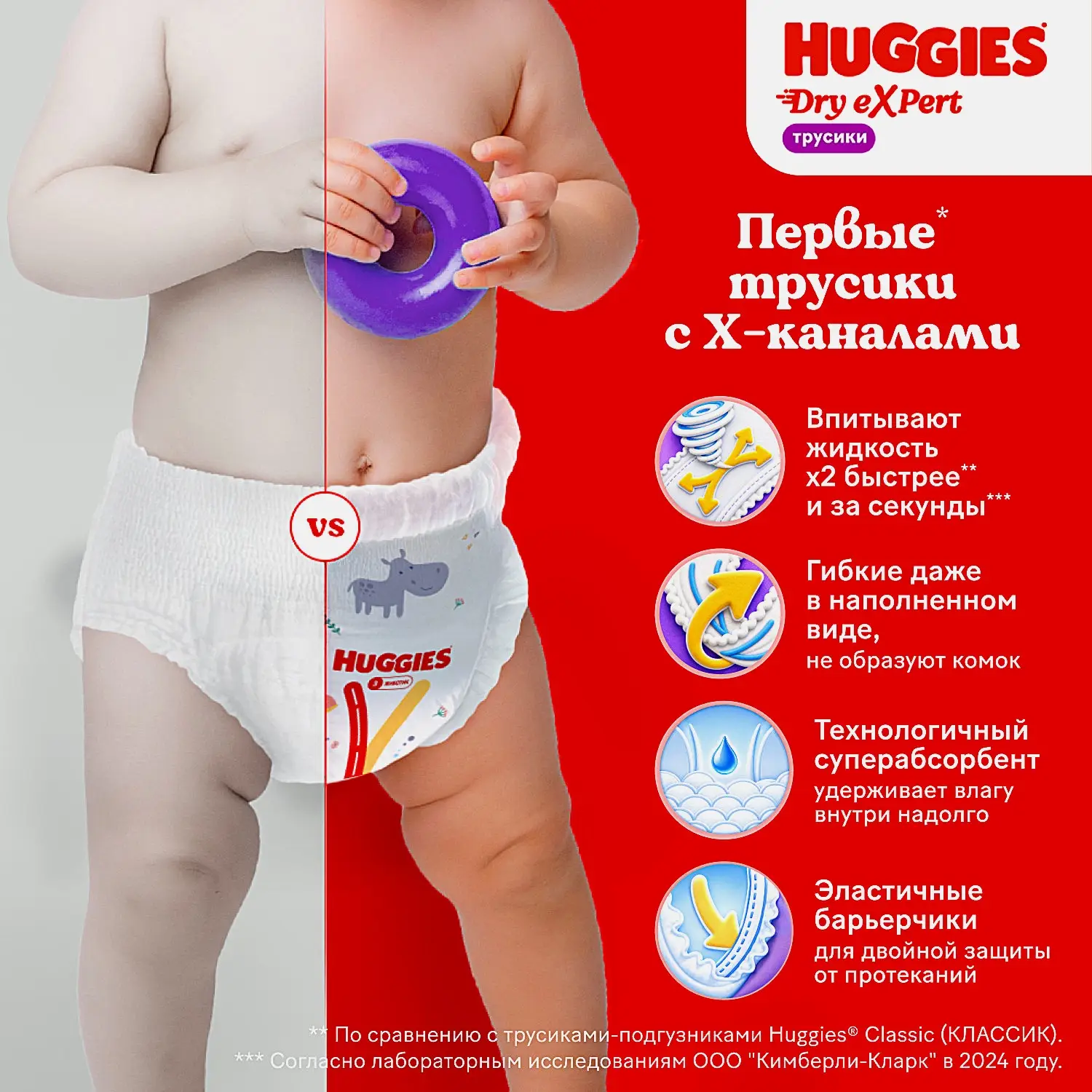 Подгузники-трусики для детей Huggies Dry Expert р.5 12-17кг 15шт - фото 5 Подгузники-трусики для детей Huggies Dry Expert р.5 12-17кг 15шт - фото 5
