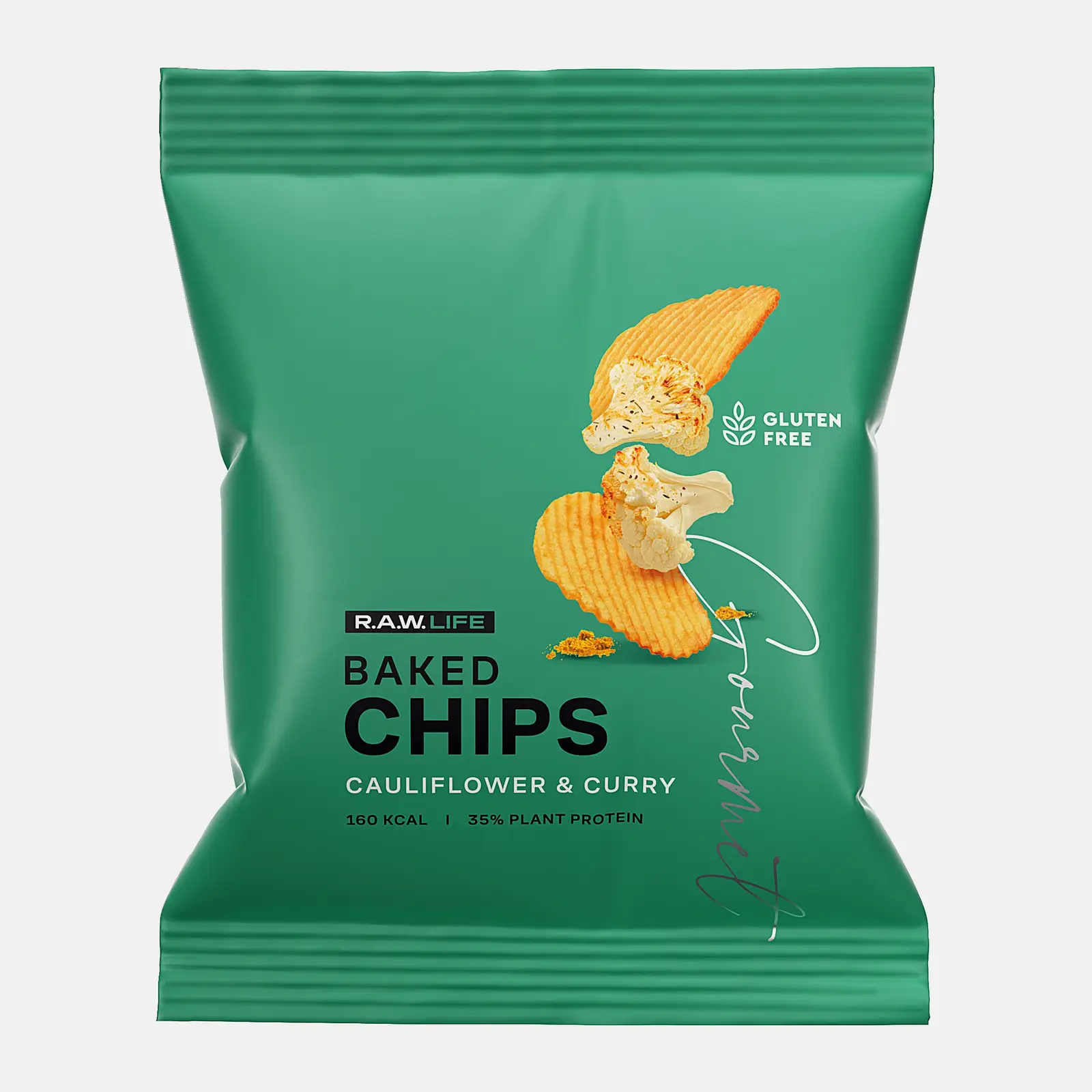 Изображение товара Протеиновые чипсы R.A.W. Life цветная капуста-карри 35г полезная закуска