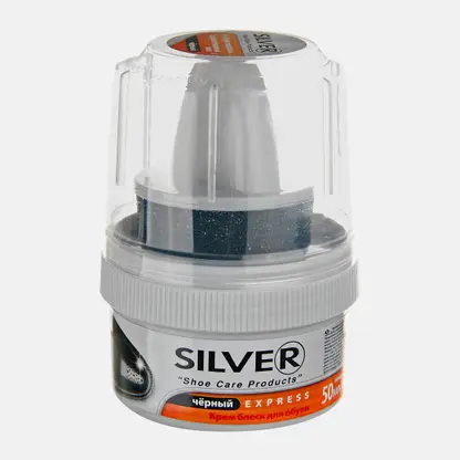Крем-блеск для обуви Silver Черный 50мл