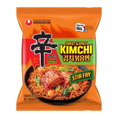 Изображение товара Лапша быстрого приготовления Шин Рамен со вкусом Кимчи стир-фрай Nongshim 137г