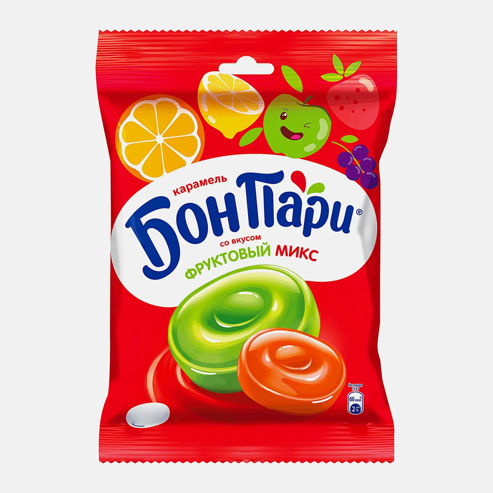 Изображение товара Фруктовое Ассорти Бон Пари 500г - натуральные леденцы без искусственных красителей