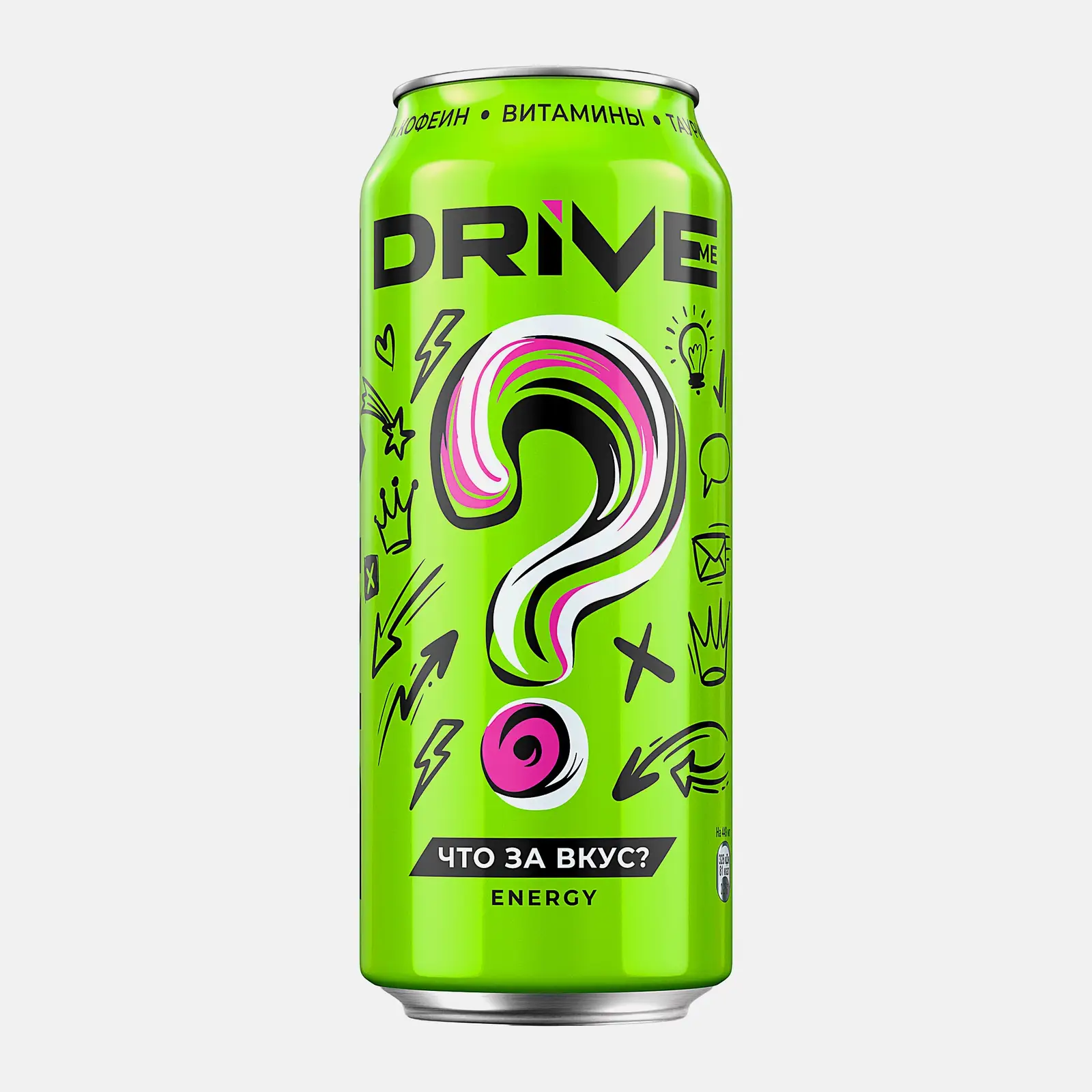 Энергетический напиток Что за вкус/Луло-кактус Drive Me 449мл в ассортименте