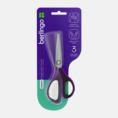 Ножницы с эргономическими ручками Berlingo Easycut 13см в ассортименте