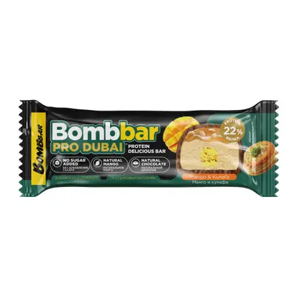 Изображение товара Батончик протеиновый Манго и кунафа Bombbar 45г