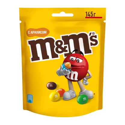 Изображение товара Драже M&M's с арахисом и молочным шоколадом 145г