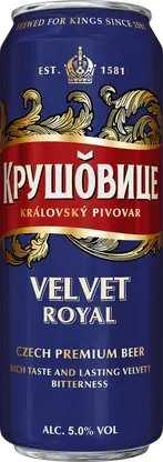 Пиво Крушовице Velvet светлое фильтрованное пастеризованное 5% 430мл