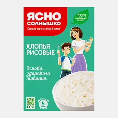 Хлопья Ясно солнышко Рисовые 375г