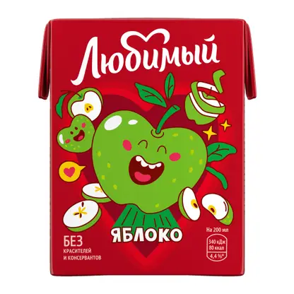 Изображение товара Напиток сокосодержащий Яблоко Любимый 200мл
