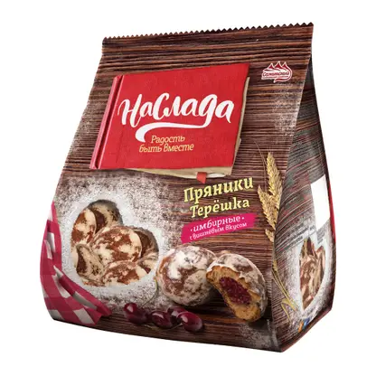 Изображение товара Пряники Терешка имбирные с вишней Наслада 380г