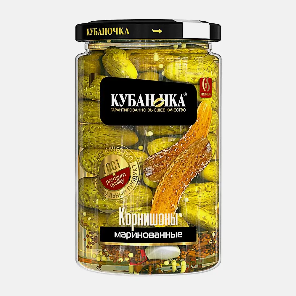 Огурцы Кубаночка маринованные 680г