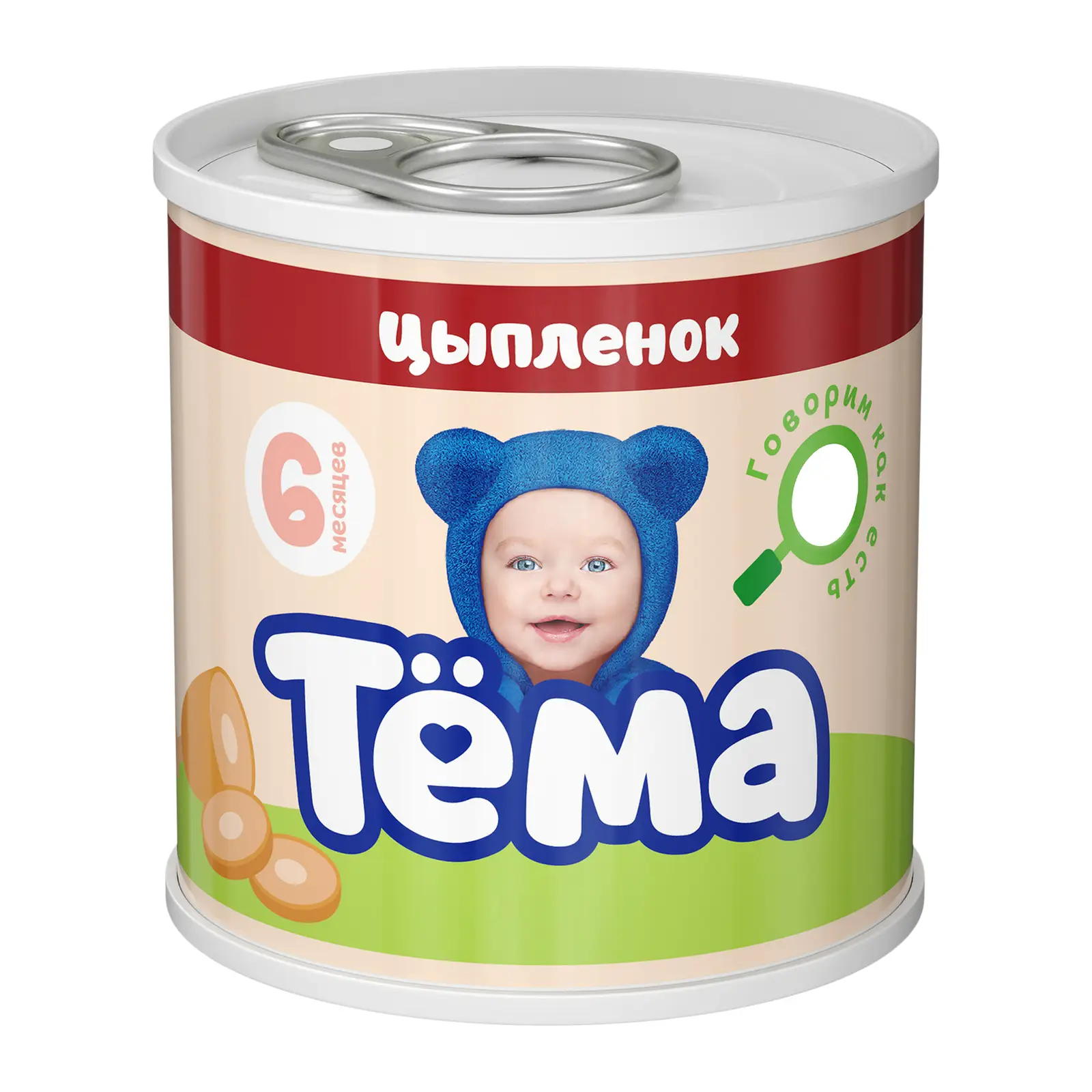 Изображение товара Пюре Тема цыпленок 90 г натуральное питание для малышей с 6 месяцев