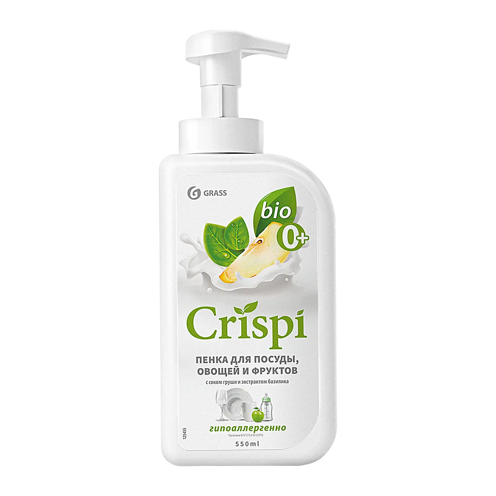 Пенка для мытья посуды Crispi Груша базилик 550мл