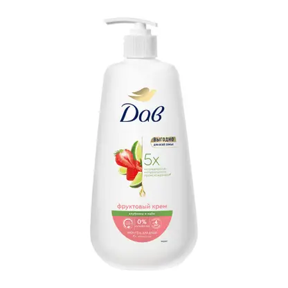 Изображение товара Крем-гель для душа Дав Для всей семьи с ароматом Клубники и Лайма 610мл