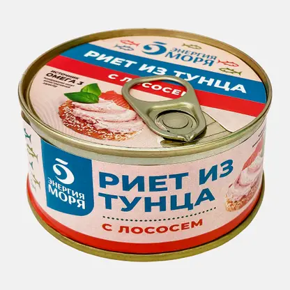 Риет из тунца с лососем Энергия моря 115г