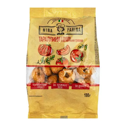 Изображение товара Тараллини с томатом и ароматными травами Nina Farina 180г