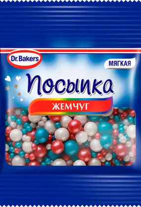 Изображение товара Посыпка Dr.Bakers Жемчуг цветная 10г