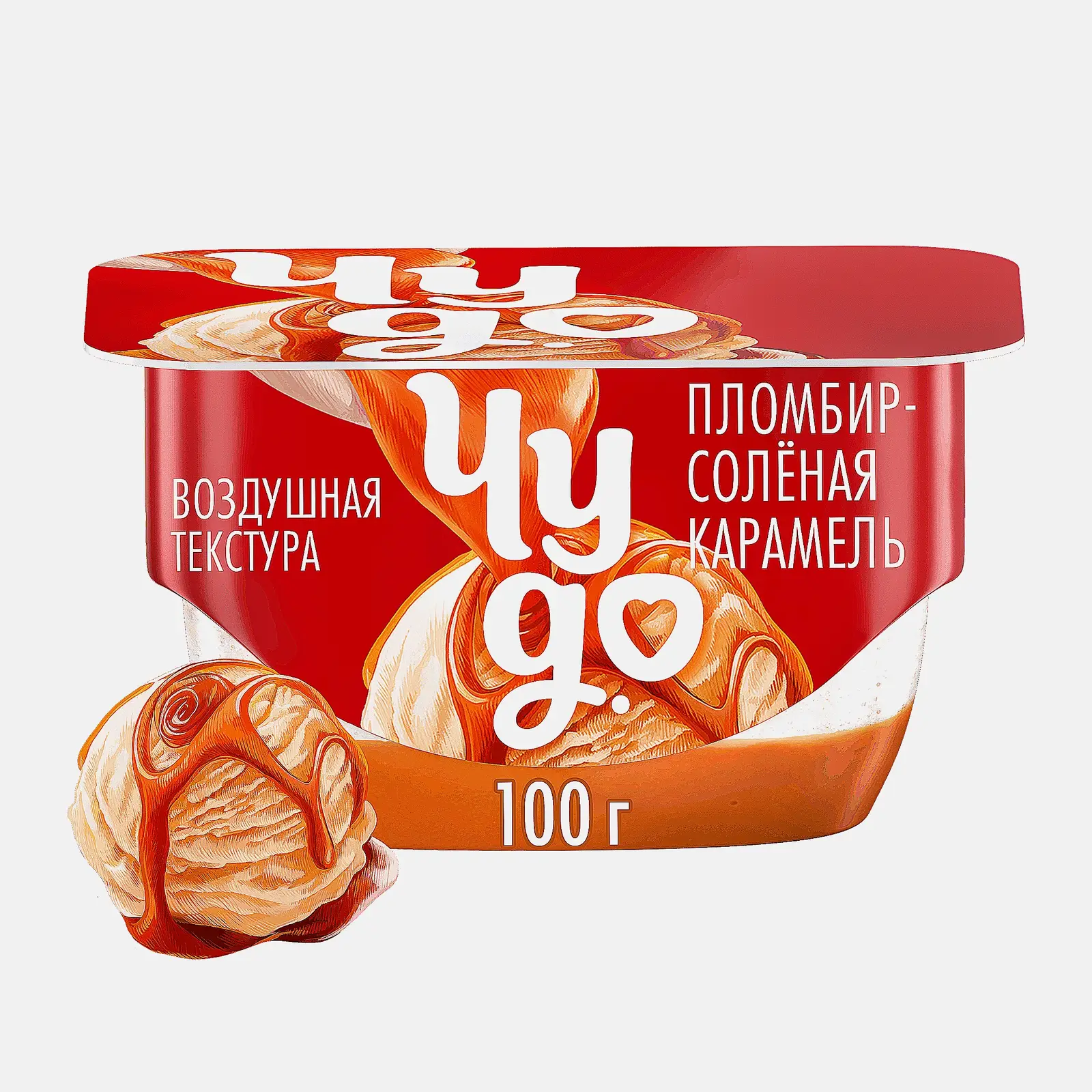 Изображение товара Десерт творожный Чудо пломбир-солёная карамель 4.2% 100г