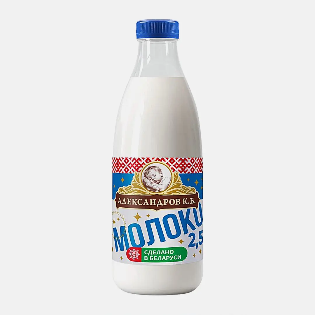 Изображение товара Пастеризованное молоко Александров К.Б 2.5% 1.43л