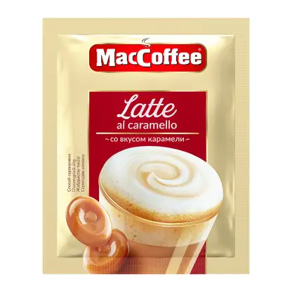 Изображение товара Кофейный напиток Латте с карамелью 3в1 Maccoffee 22г