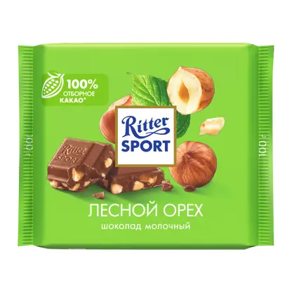 Изображение товара Шоколад Молочный Лесной орех Ritter Sport 100г