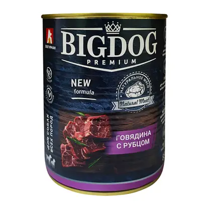 Изображение товара Влажный корм для собак Говядина с рубцом Zoogurman Big Dog 850г