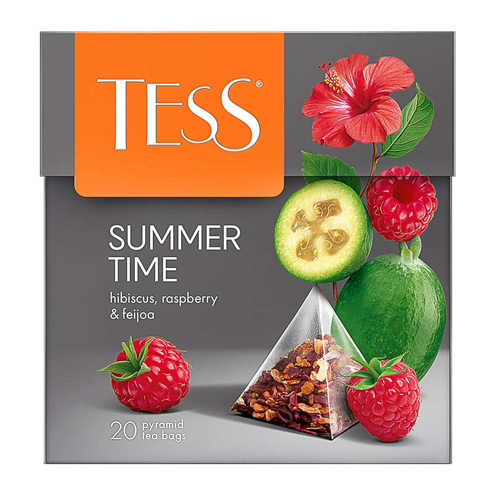 Изображение товара Чай травяной Tess Summer гибискус с малиной фейхоа 20 пирамидок