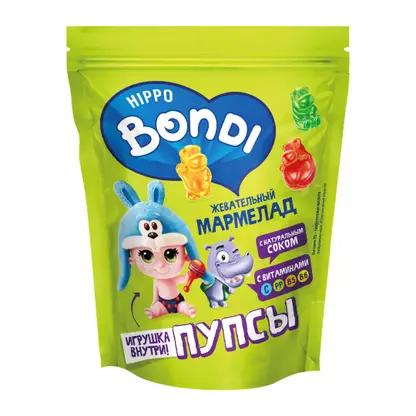 Изображение товара Мармелад жевательный с игрушкой Hippo Bondi 100г в ассортименте