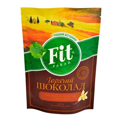Изображение товара Напиток растворимый Fit Parad горячий шоколад итальянская классика с ванилью 200г