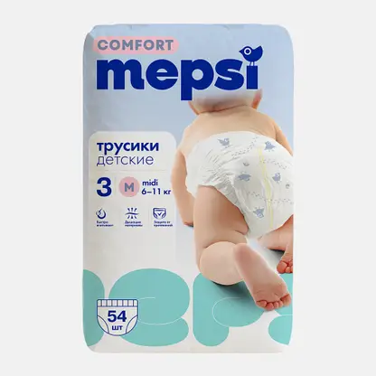 Подгузники-трусики р.M 6-11кг Mepsi 54шт