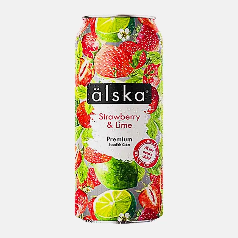 Сидр Alska фруктовый Клубника-лайм 4% 440мл