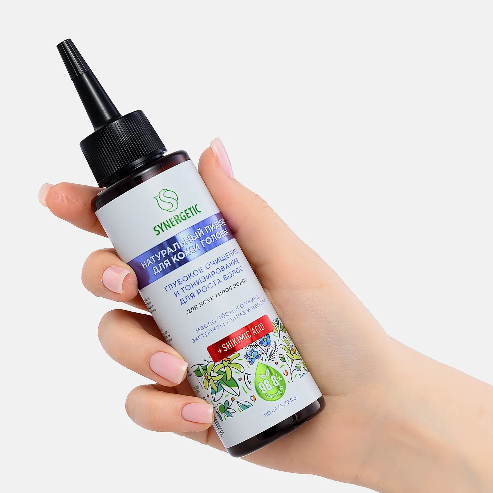 Пилинг для кожи головы Synergetic Натуральный Глубокое очищение тонизирующий 110мл