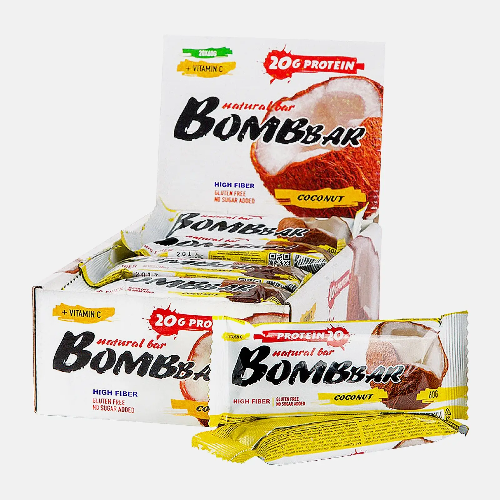 Батончик Bombbar протеиновый Кокос 60г