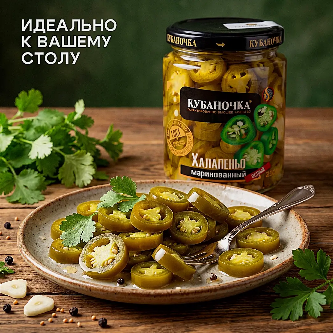 Перец халапеньо острый зеленый Кубаночка 250г - фото 4