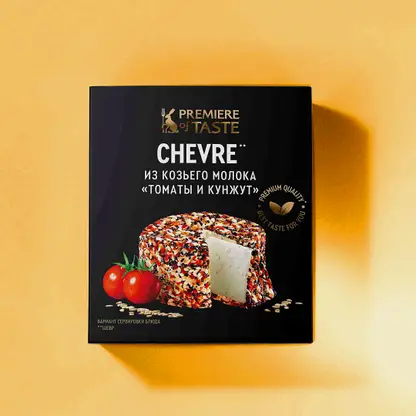 Сыр Шевр с томатом и кунжутом из козьего молока Premiere of Taste 100г