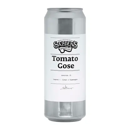 Изображение товара Пивной напиток Saldens Tomato Gose 5% 450мл оригинальный вкус с томатами