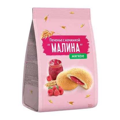 Изображение товара Печенье сдобное с начинкой Малина 200г