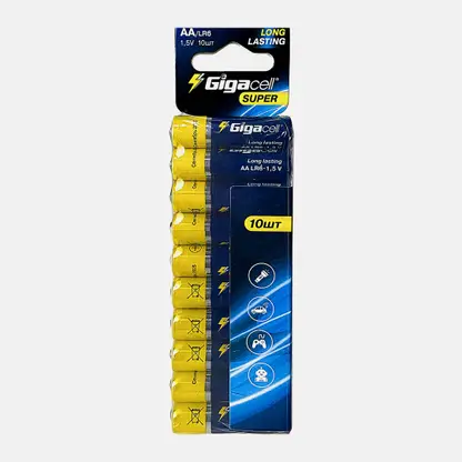 Батарейки алкалиновые АА Gigacell Super 10шт
