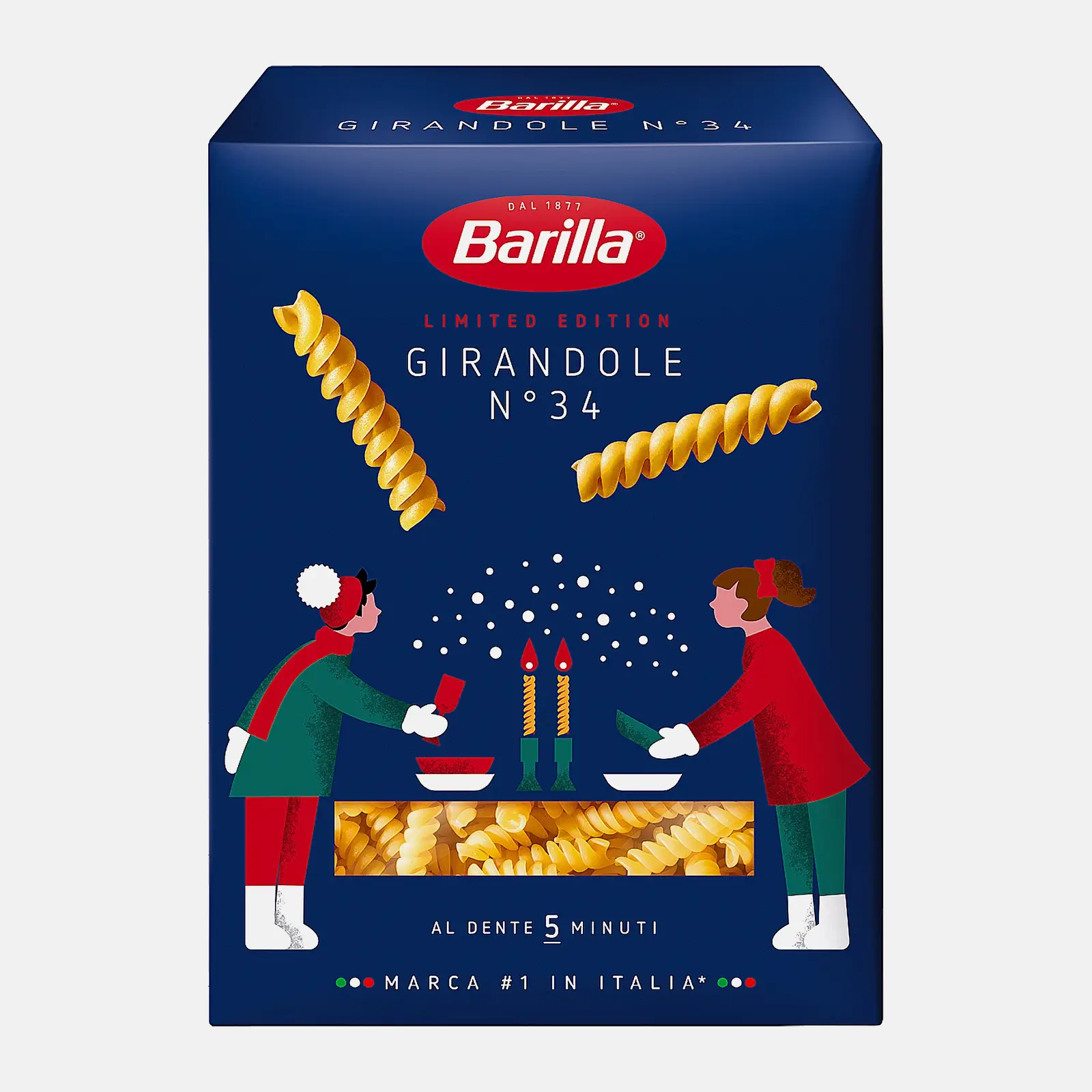 Изображение товара Макароны Barilla Girandole Спирали 450г высококачественные итальянские фигурные макароны