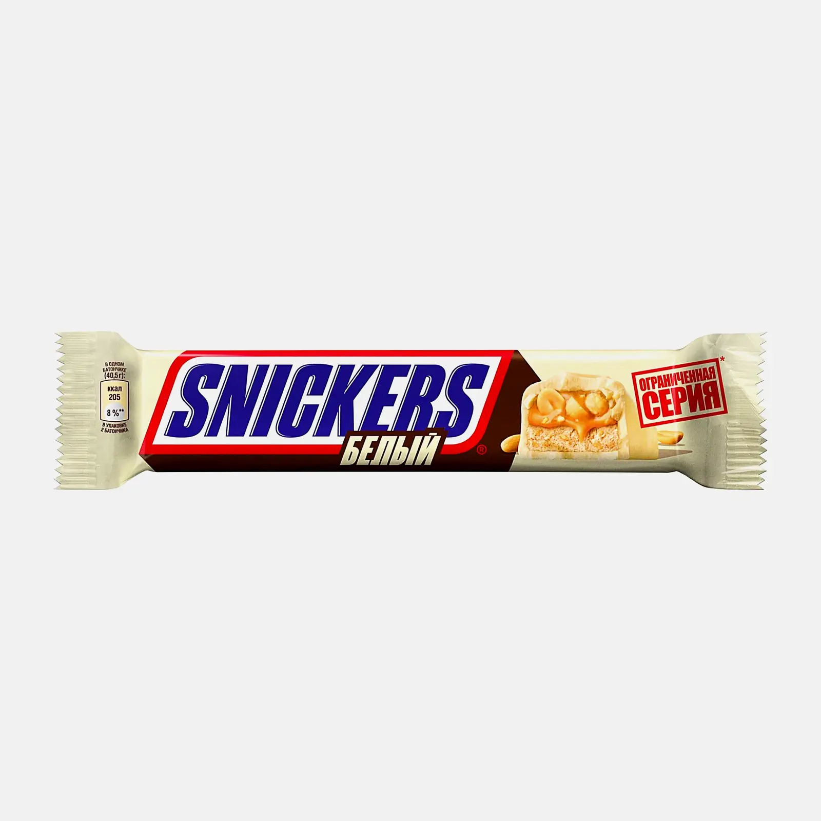 Изображение товара Батончик Snickers белый с карамелью и арахисом 81г
