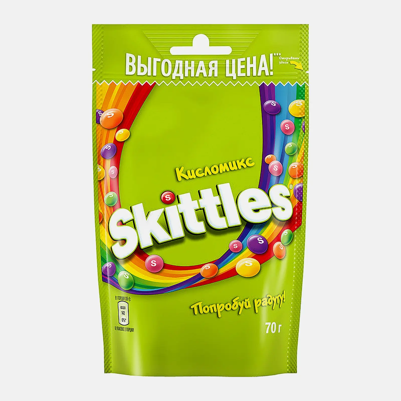 Изображение товара Кисломикс Skittles жевательные конфеты с фруктовыми вкусами 70г