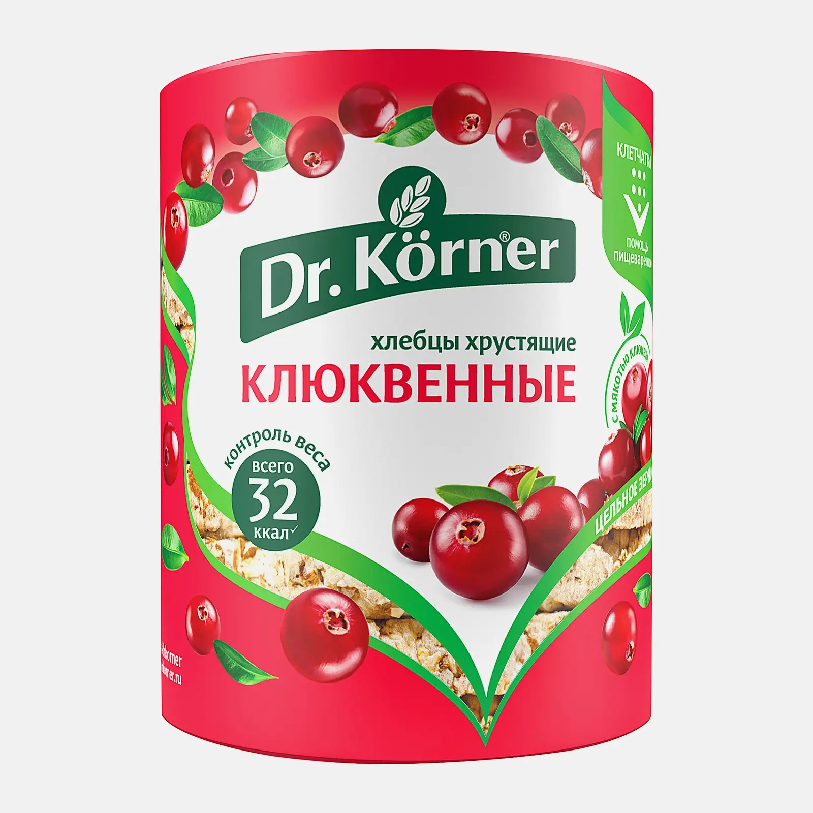 Изображение товара Хлебцы клюквенные Dr.Korner 100г полезный натуральный продукт