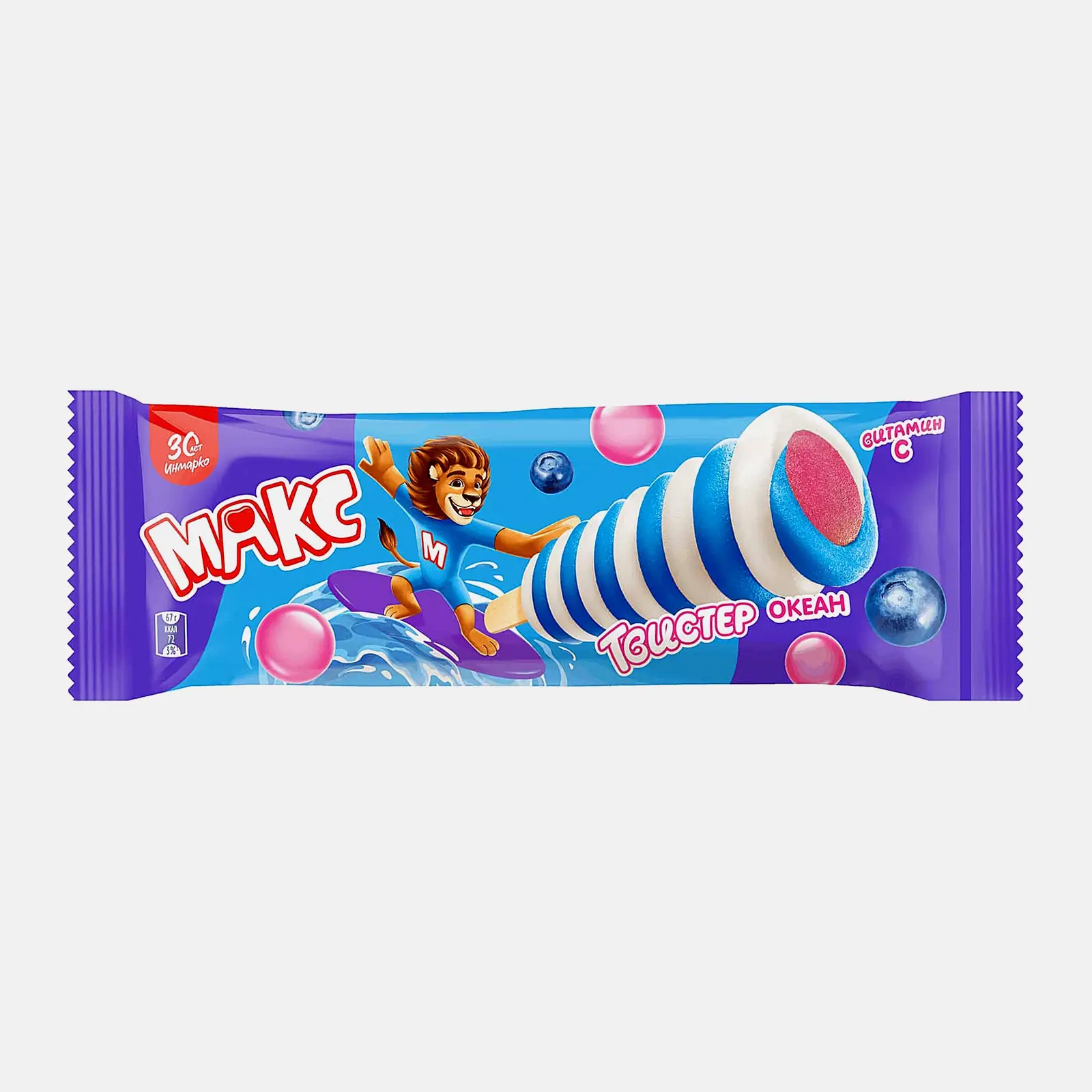 Мороженое Инмарко Max Twister Океан фруктовый лед 67г