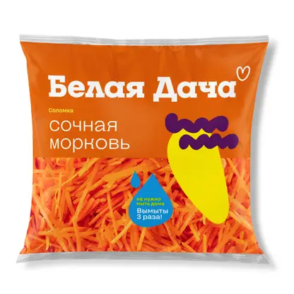Изображение товара Морковь нарезанная соломкой Белая дача 200г