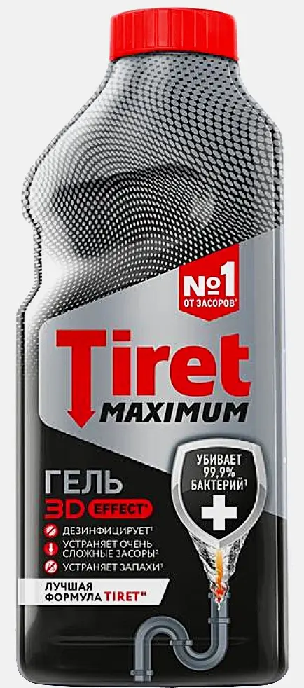 Гель Tiret для канализационных труб 465мл