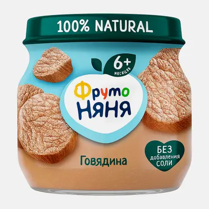 Пюре из говядины с 6 месяцев Фрутоняня 80г